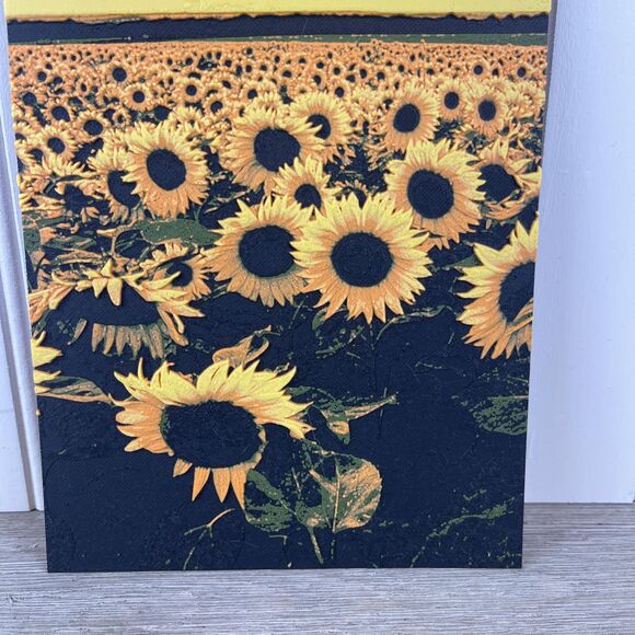 Sunflower Wall Art, Field of Sunflowers, Textured Art - Picture 2 of 10